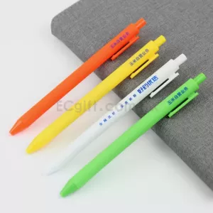 按動水性筆糖果色簡約廣告筆