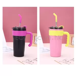 多巴胺手柄吸管咖啡杯保溫杯