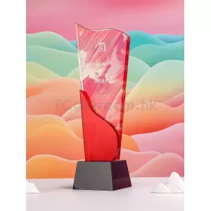 彩色水晶獎盃