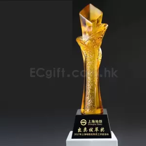 新品古法琉璃榮譽獎杯