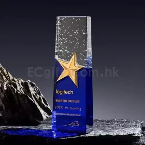 氣泡水晶獎盃