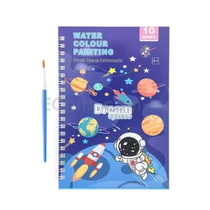 水彩塗色本自帶顏料便攜填色書 HK$4.