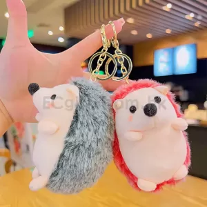 小刺猬毛絨公仔鑰匙扣 HK$11.75