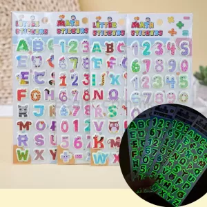 英文字母數字泡泡貼紙 HK$5.7
