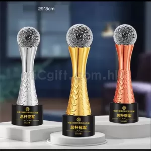 Golf金屬水晶獎盃