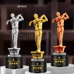 Golf金屬水晶獎盃