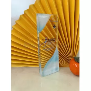 禮品編號：8098 屏風款水晶獎座