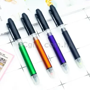 多功能LED燈雙頭圓珠筆熒光筆