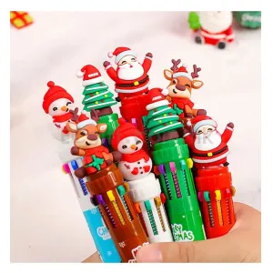 聖誕卡通十色按壓筆 HK$5.1