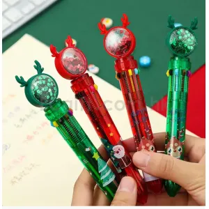 聖誕亮片10色圓珠筆 HK$5.1