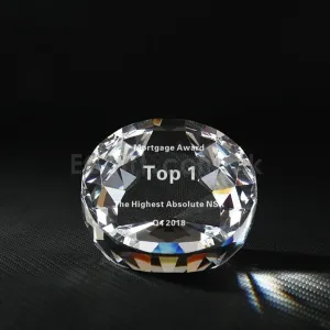 弧形雙切面水晶