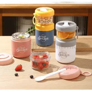 304不鏽鋼帶勺保溫杯