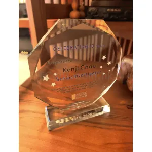 禮品編號：7992 太陽花水晶獎座