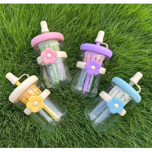 玻璃吸管杯 自帶茶隔