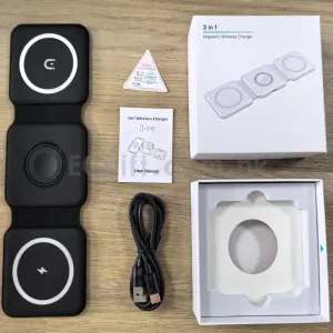 磁吸三合一無線充電器（摺疊款）