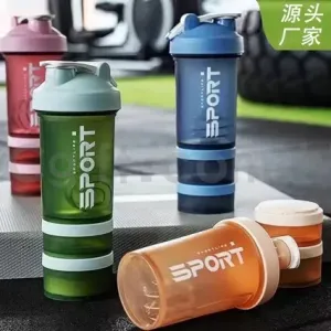 600ML 自帶蛋白粉盒搖搖杯 
