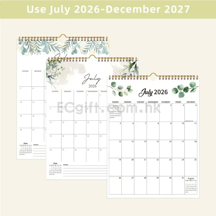 新款2027英文版掛歷